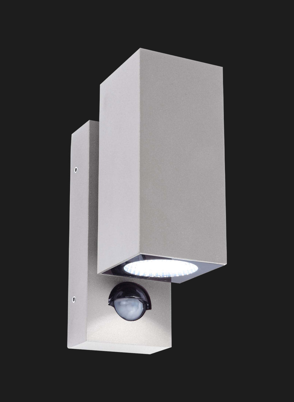 BUY DIRECT - Motion Sensor Rectangle Wall Light - Silver – Vectral Lighting